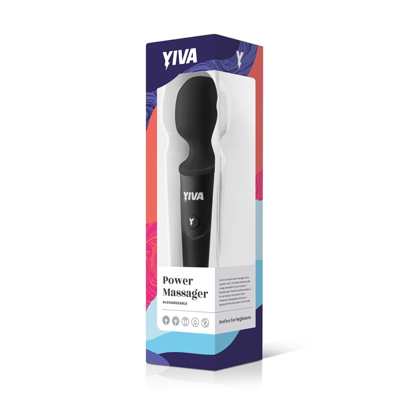 Wand Vibrator Yiva Power Massager Black Wand Vibrator Yiva Power Massager Black