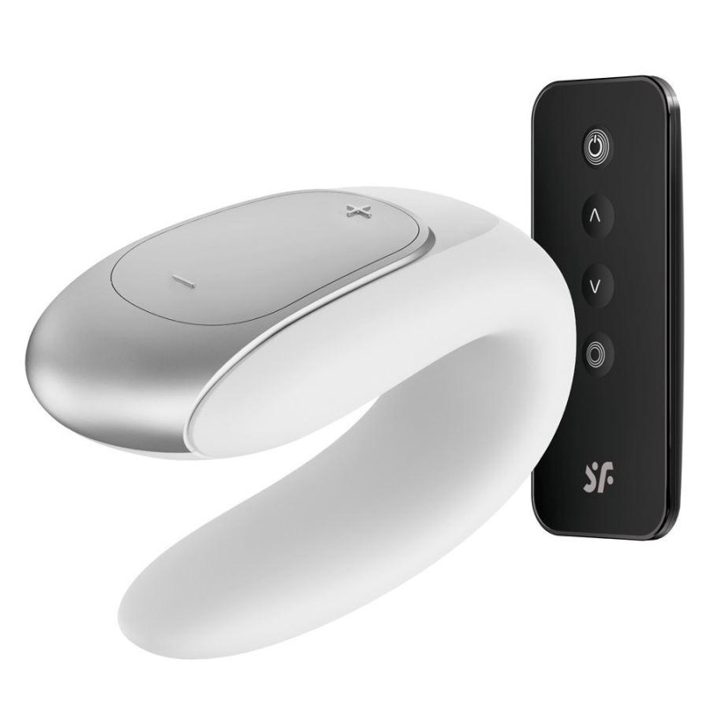Couples Vibrator Satisfyer Double Fun White Couples Vibrator Satisfyer Double Fun White