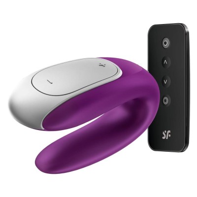 Couples Vibrator Satisfyer Double Fun Violet Couples Vibrator Satisfyer Double Fun Violet