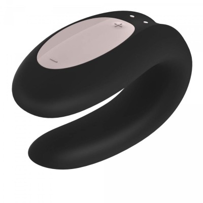 Couples Vibrator Satisfyer Double Joy Black Couples Vibrator Satisfyer Double Joy Black