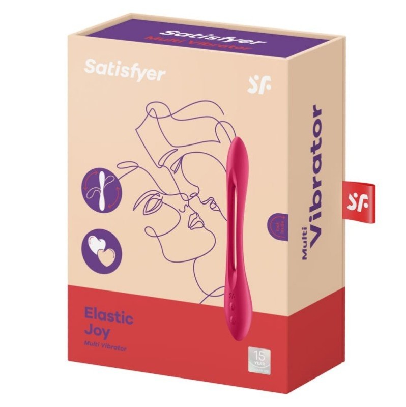 Couples Vibrator Satisfyer Elastic Joy Red