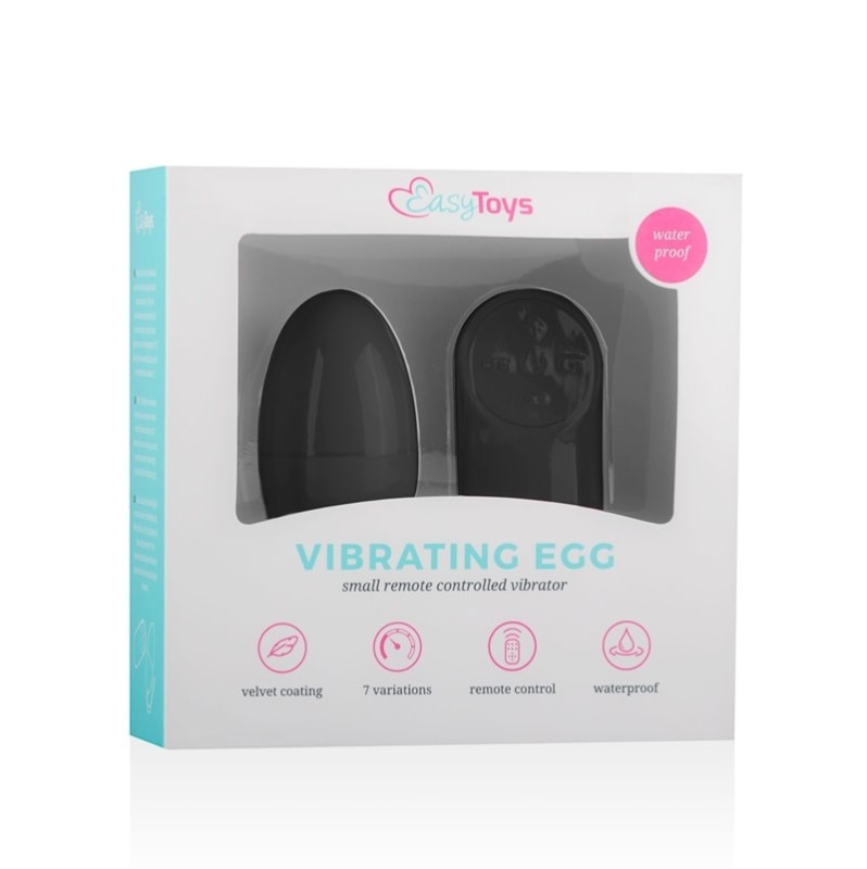 Remote Control Vibrating Egg Easytoys Black