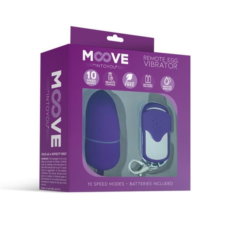 Small Vibrating Egg With Remote Moove Purple