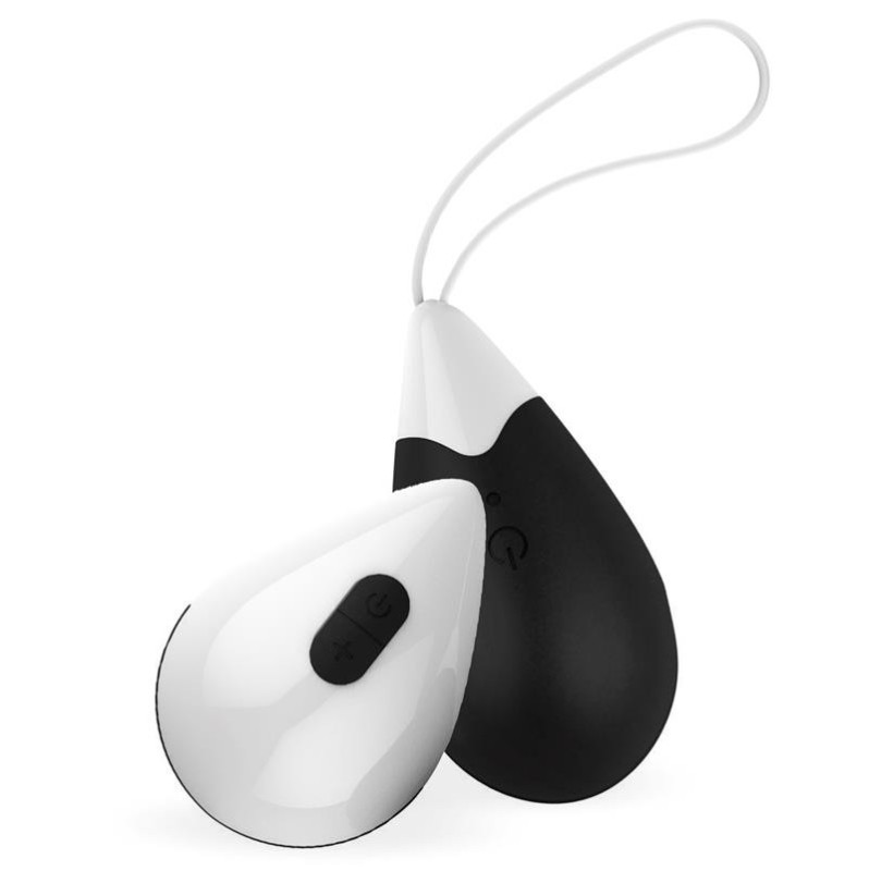 Vibrating Remote Silicone Egg USB Drops Black