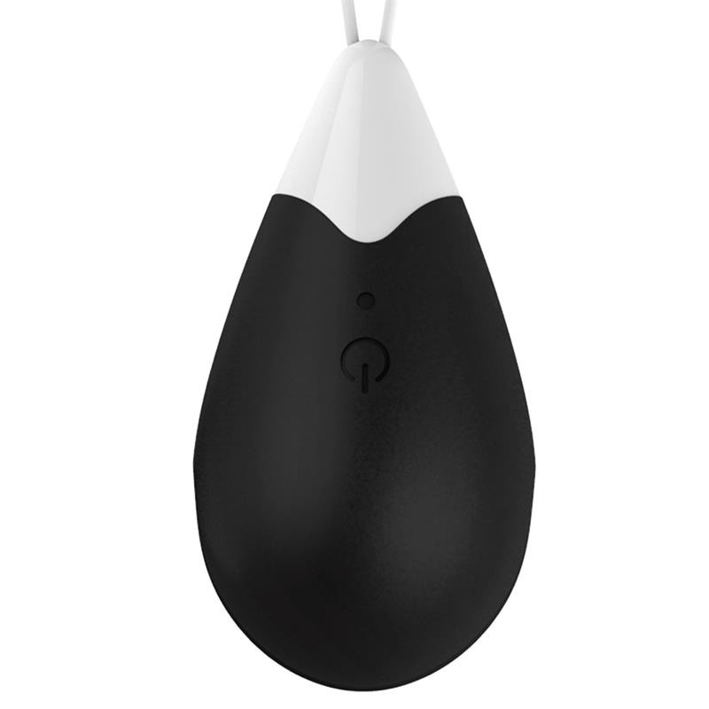 Vibrating Remote Silicone Egg USB Drops Black Vibrating Remote Silicone Egg USB Drops Black