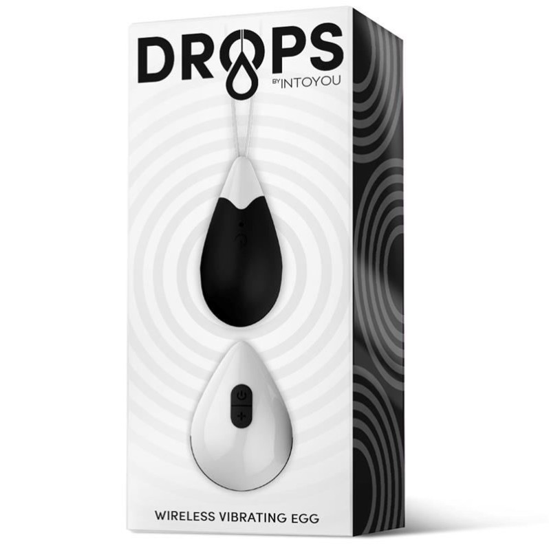 Vibrating Remote Silicone Egg USB Drops Black