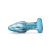 Glass Butt Plug Gildo Ocean Curl Blue Glass Butt Plug Gildo Ocean Curl Blue