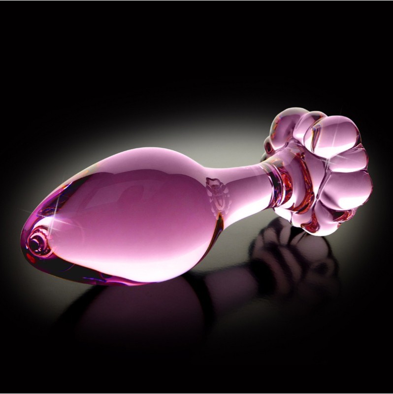 Glass Butt Plug Icicles No. 48 Pink