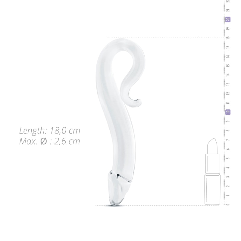 Glass Dildo Gildo No. 14 18cm Clear Glass Dildo Gildo No. 14 18cm Clear