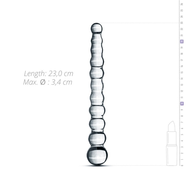 Glass Dildo Gildo No. 20 23cm Clear