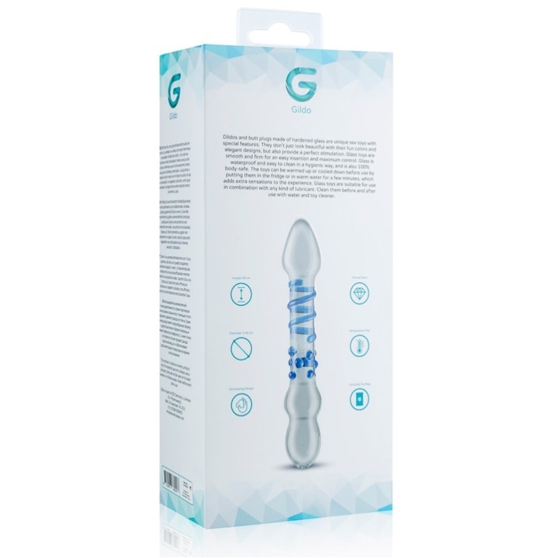 Glass Dildo Gildo No. 21 20cm Clear