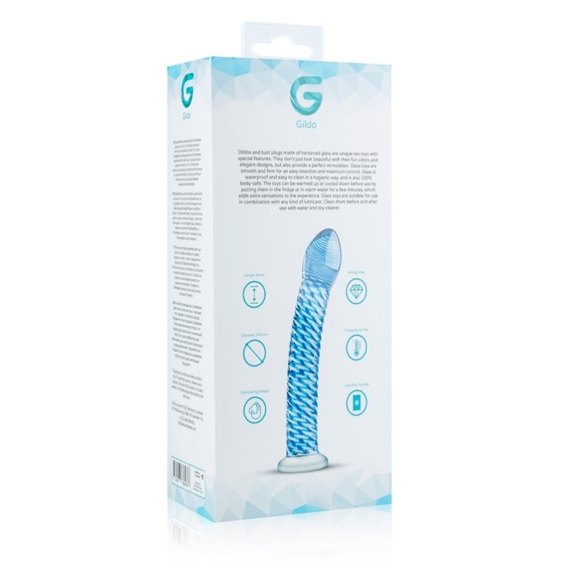 Γυάλινο Dildo Gildo No. 5 18cm Διαφανές