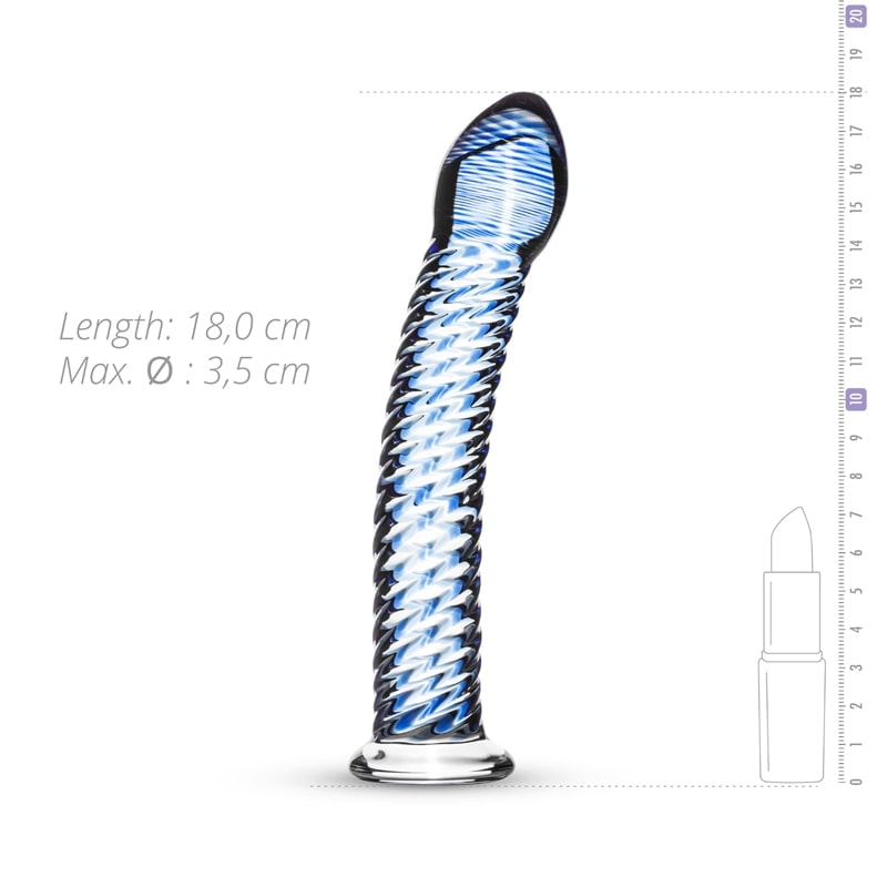 Glass Dildo Gildo No. 5 18cm Clear Glass Dildo Gildo No. 5 18cm Clear