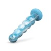 Glass Dildo Gildo Ocean Flow 17cm Blue