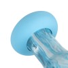 Glass Dildo Gildo Ocean Flow 17cm Blue