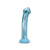 Γυάλινο Dildo Gildo Ocean Ripple 17.4cm Μπλε