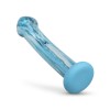 Glass Dildo Gildo Ocean Ripple 17.4cm Blue