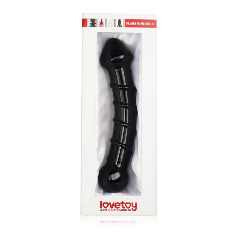 Glass Dildo Lovetoy Glass Romance 2 17.8cm Black Glass Dildo Lovetoy Glass Romance 2 17.8cm Black