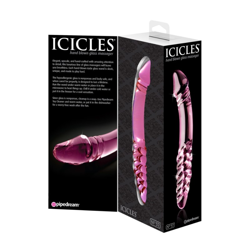 Glass Dildo Pipedream Icicles No. 57 23cm Pink