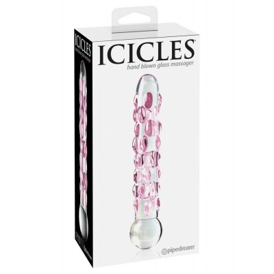 Glass Dildo Pipedream Icicles No. 7 17.8cm Pink Glass Dildo Pipedream Icicles No. 7 17.8cm Pink