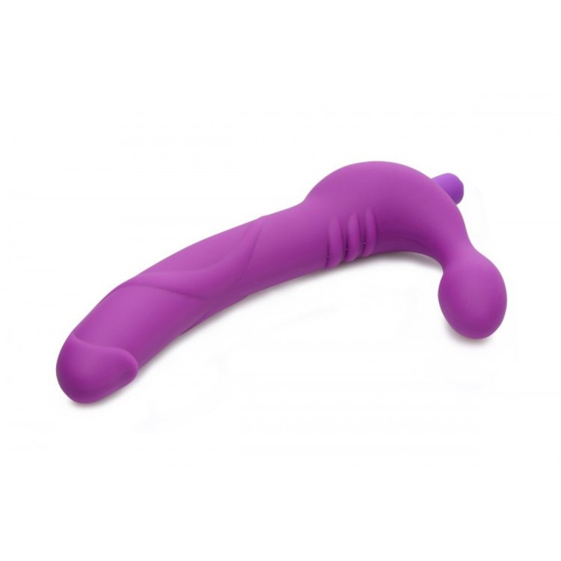 Vibrating Strapless Strap-On Strap U Royal Revolver Purple