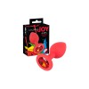 You2Toys Πρωκτική Σφήνα Με Κόσμημα You2Toys Colorful Joy Κόκκινη Σφήνες χωρίς δόνηση