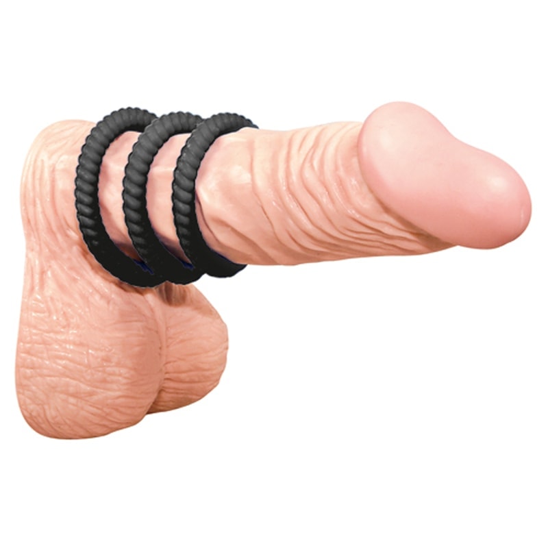 You2Toys Cock Ring Set You2Toys Lust 3 pcs Black Cock Rings