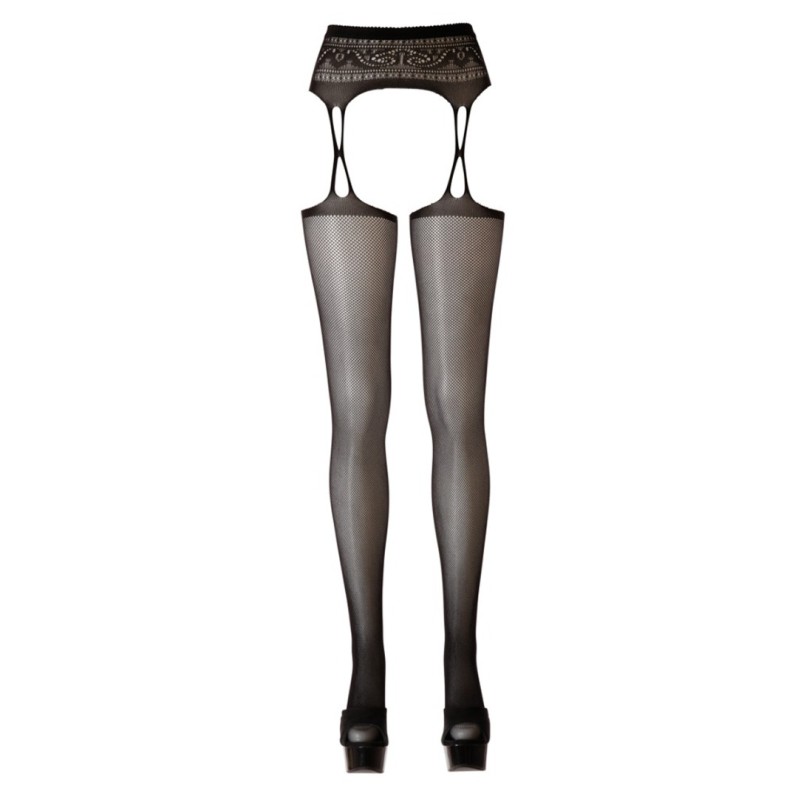 Suspender Belt with Stockings Cottelli Collection Black