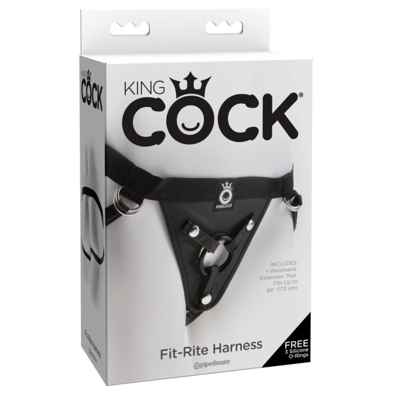 Ζώνη Strap-on King Cock Fit Rite Μαύρη