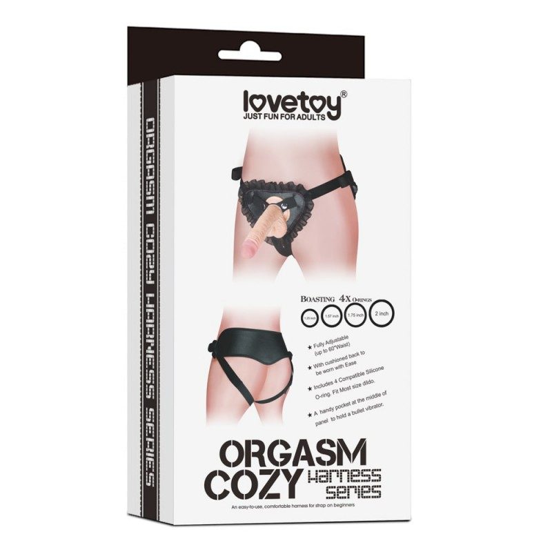 Ζώνη Strap-on Orgasm Cozy Harness 5 Lovetoy Μαύρη Ζώνη Strap-on Orgasm Cozy Harness 5 Lovetoy Μαύρη