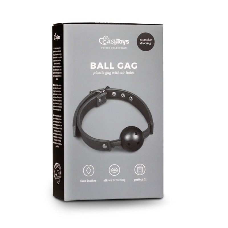Φίμωτρο με Μπάλα PVC Easytoys Μαύρο Easytoys – Fetish Collection Φίμωτρο με Μπάλα PVC Easytoys Μαύρο Φίμωτρα