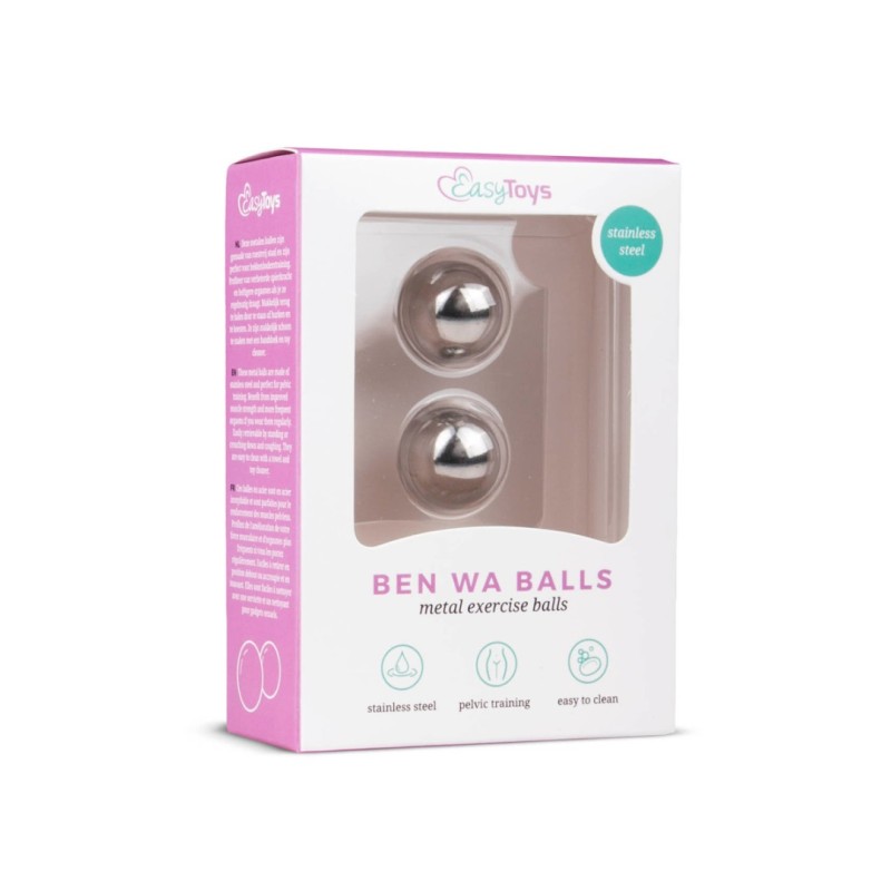 Ben Wa Vaginal Balls Easytoys 19mm Silver Easytoys – Geisha Collection Ben Wa Vaginal Balls Easytoys 19mm Silver Vaginal Balls