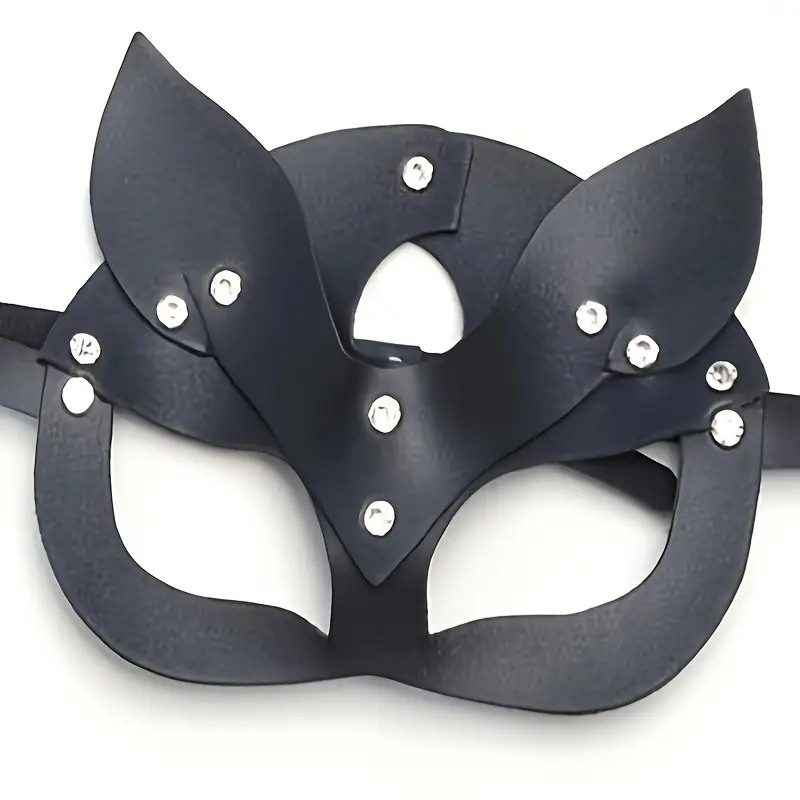 Love Market Half Face Cat Mask Black Masks