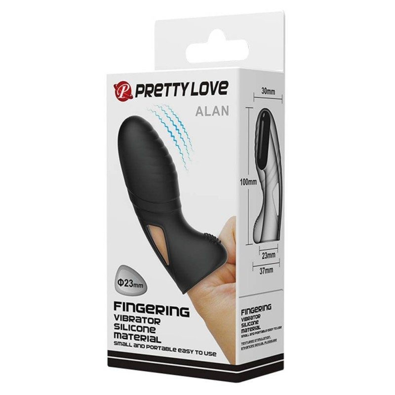 Finger Vibrator Pretty Love Alan Black Pretty Love Finger Vibrator Pretty Love Alan Black Clit Toys