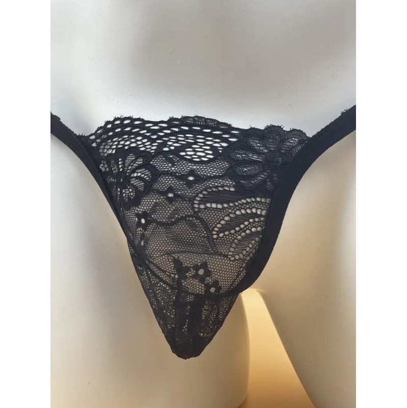 Mens Thong Lacy Dream Black