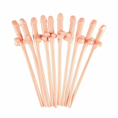 Bachelorette Party Penis Straws Nude 10pcs Bachelorette Party Penis Straws Nude 10pcs