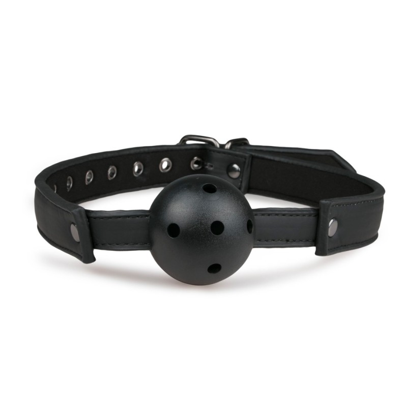 Ball Gag with PVC Ball Easytoys Black