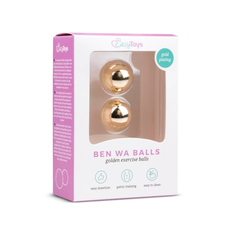 Ben Wa Vaginal Balls Easytoys 22mm Gold Ben Wa Vaginal Balls Easytoys 22mm Gold