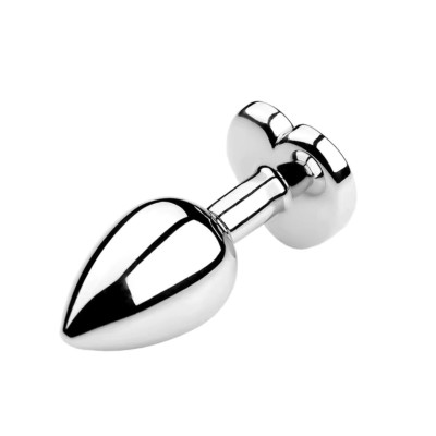 Butt Plug With Heart Jewel Small Clear Butt Plug With Heart Jewel Small Clear