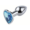 Butt Plug With Heart Jewel XSmall Blue Butt Plug With Heart Jewel XSmall Blue