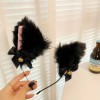 Headband with Cat Ears and Choker Set Black