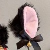 Headband with Cat Ears and Choker Set Black Headband with Cat Ears and Choker Set Black