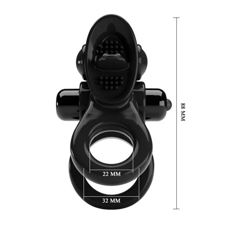 Δαχτυλίδι Πέους Pretty Love Passionate Ring Μαύρο Δαχτυλίδι Πέους Pretty Love Passionate Ring Μαύρο