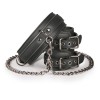 Leather Collar With Handcuffs Easytoys Black