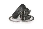 Leather Collar With Handcuffs Easytoys Black