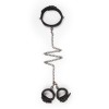 Leather Collar With Handcuffs Easytoys Black