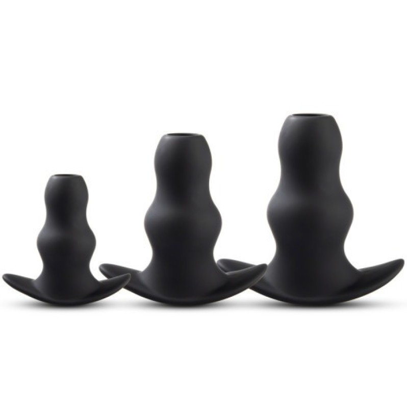 Hollow Butt Plug Set Love Market Black