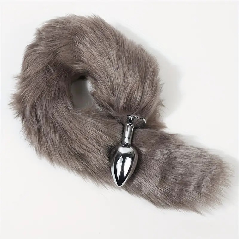 Butt Plug Fox Tail Foxy Gray Love Market Butt Plug Fox Tail Foxy Gray Non-Vibrating butt plugs