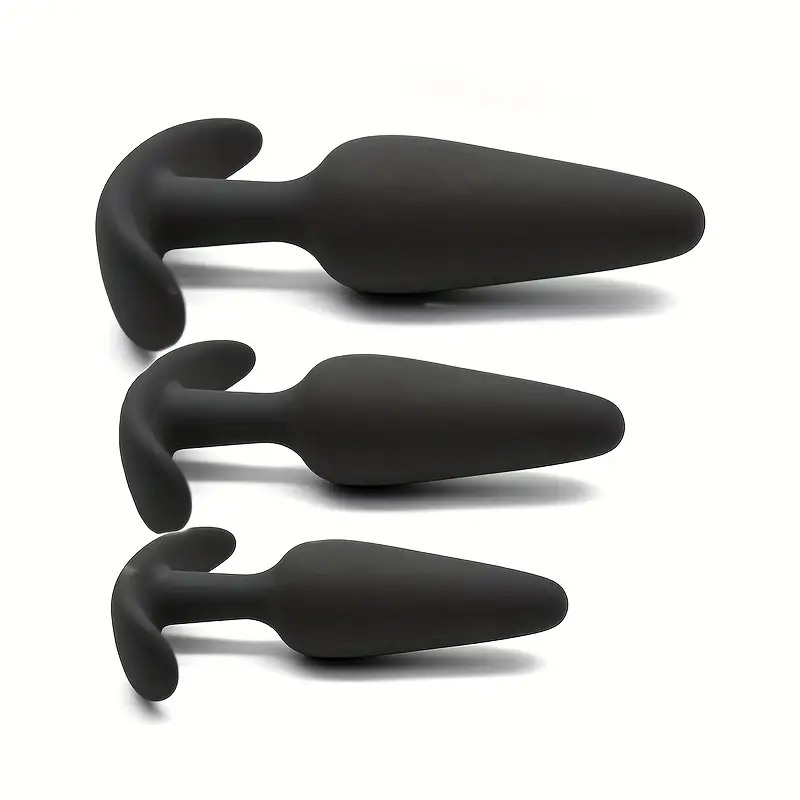 Love Market Butt Plug Silicone Set Love Market Black Non-Vibrating butt plugs