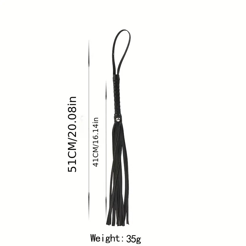 Love Market PU Leather Flogger Love Market Black Floggers & Paddles